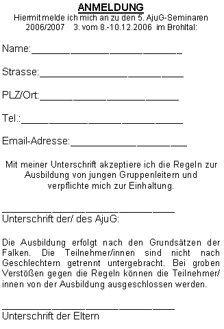 Anmeldung